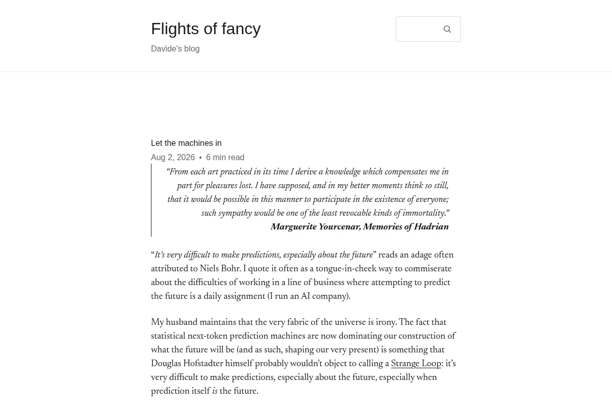 Flights of fancy – Davide's blog