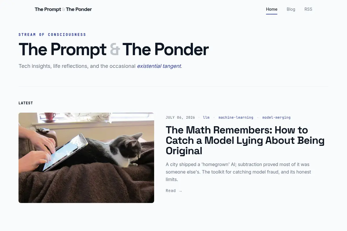The Prompt & The Ponder