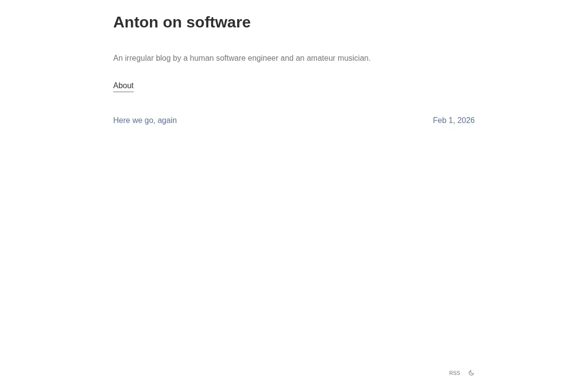 Anton on software