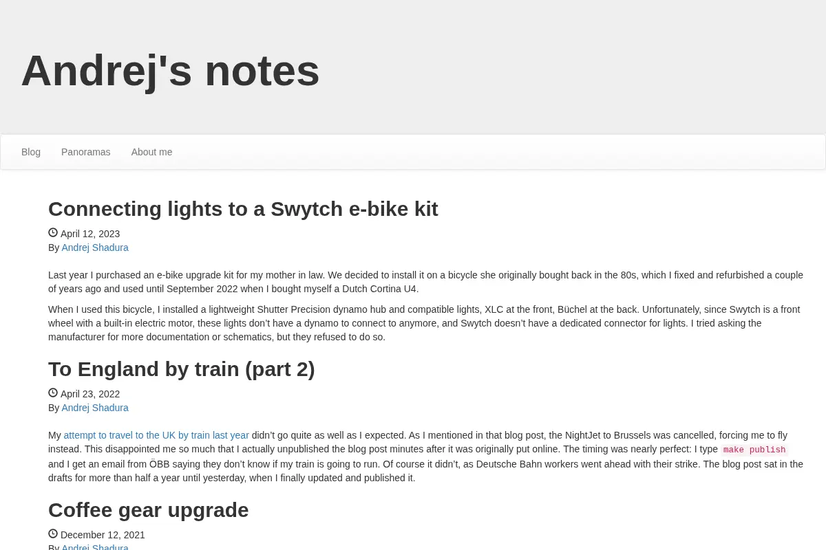 Andrej's notes