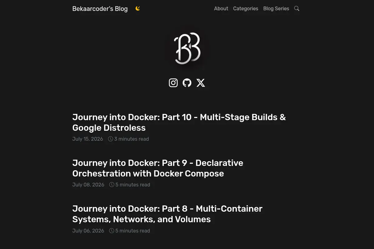 Bekaarcoder's Blog