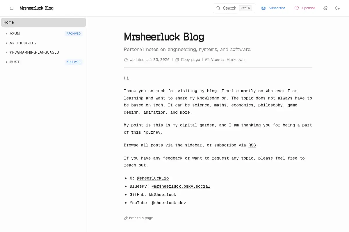 Mrsheerluck Blog