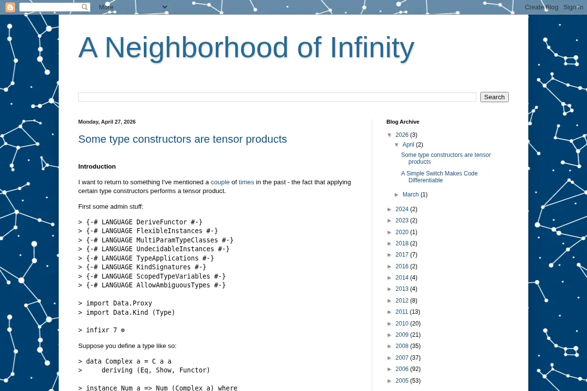 A Neighborhood of Infinity