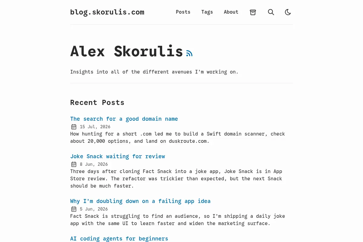 blog.skorulis.com