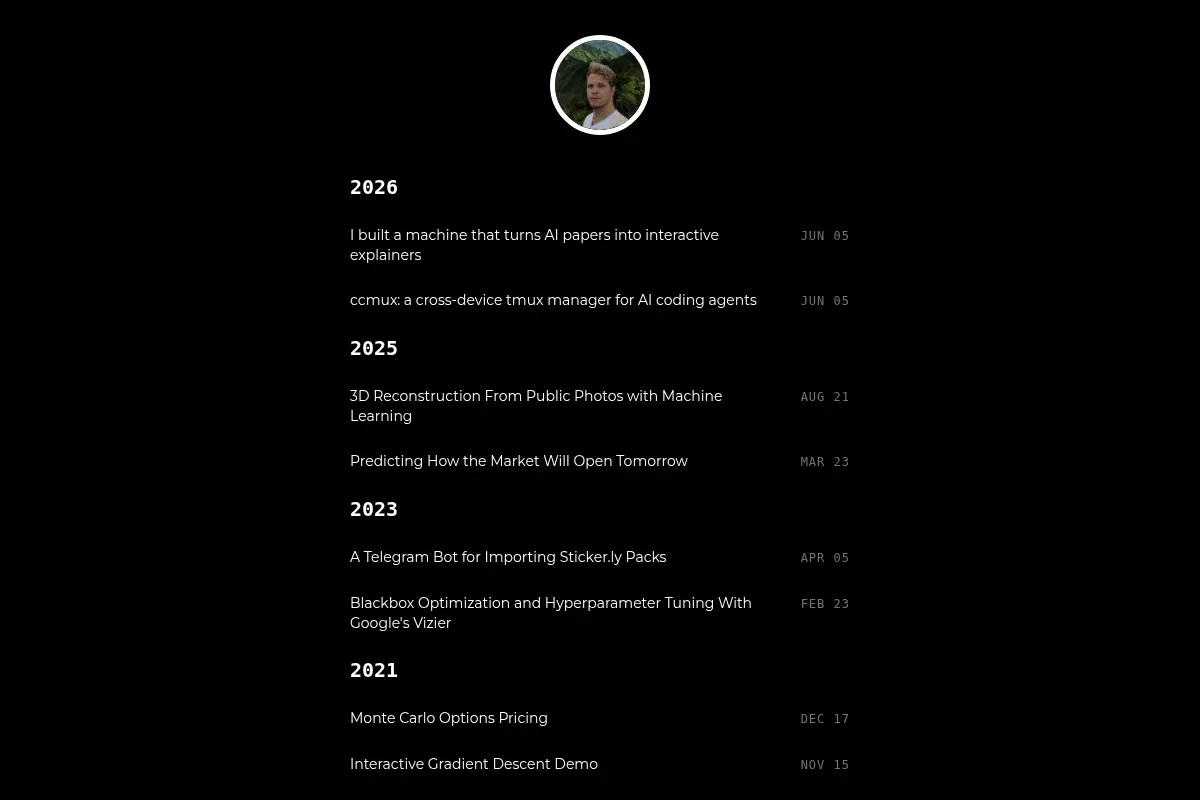 Sasha Kuznetsov's Blog