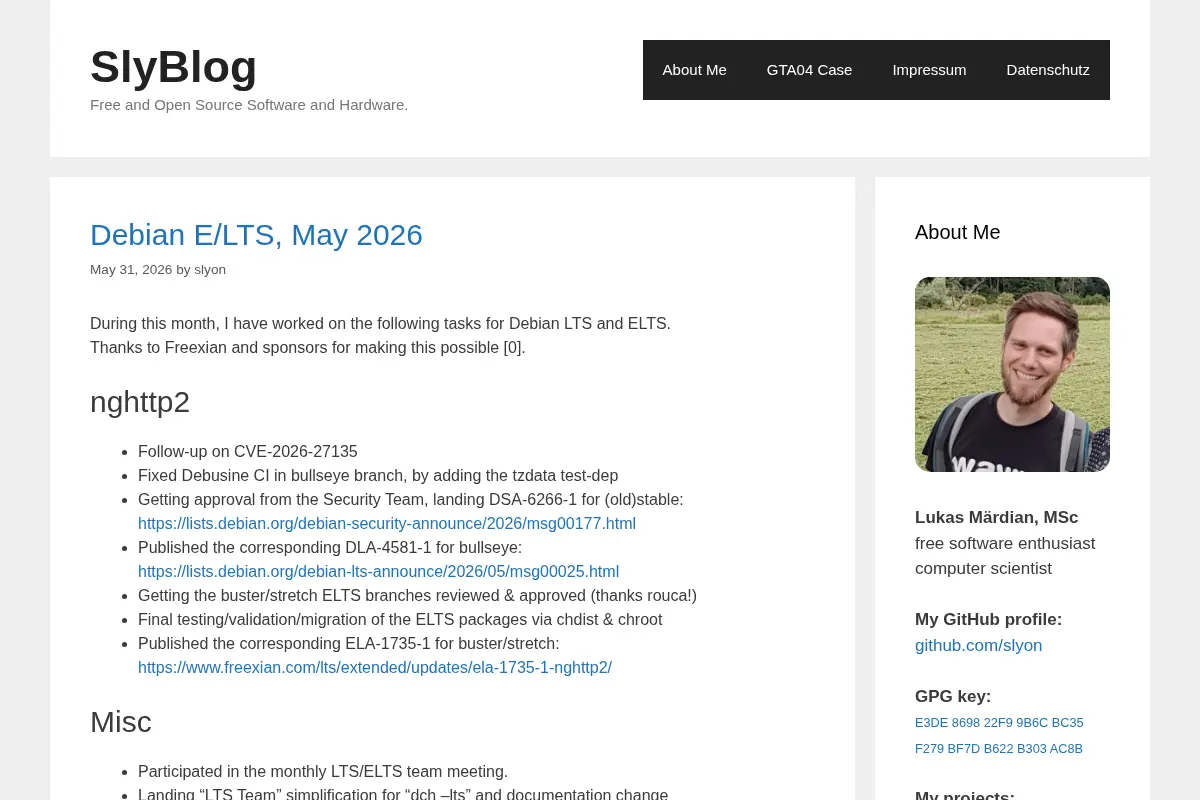 SlyBlog – Free and Open Source Software and Hardware.