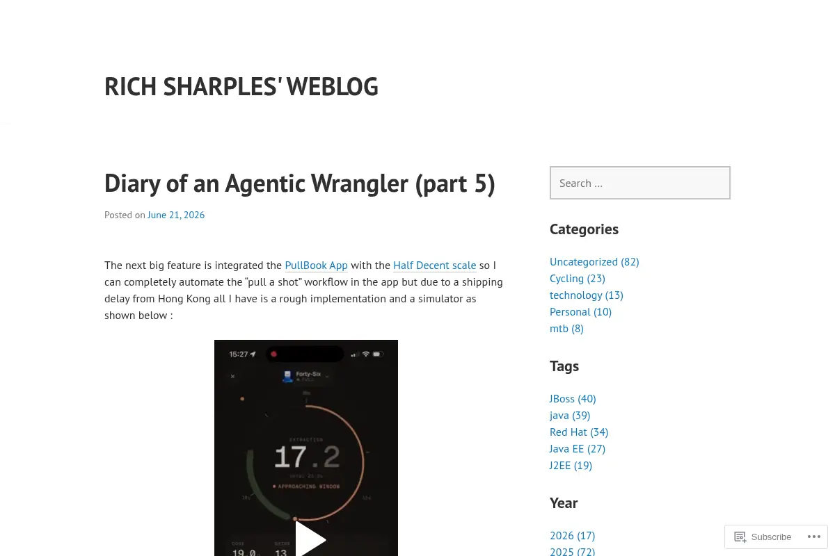 Rich Sharples' Weblog – Musings on software and technology and occasionally other things