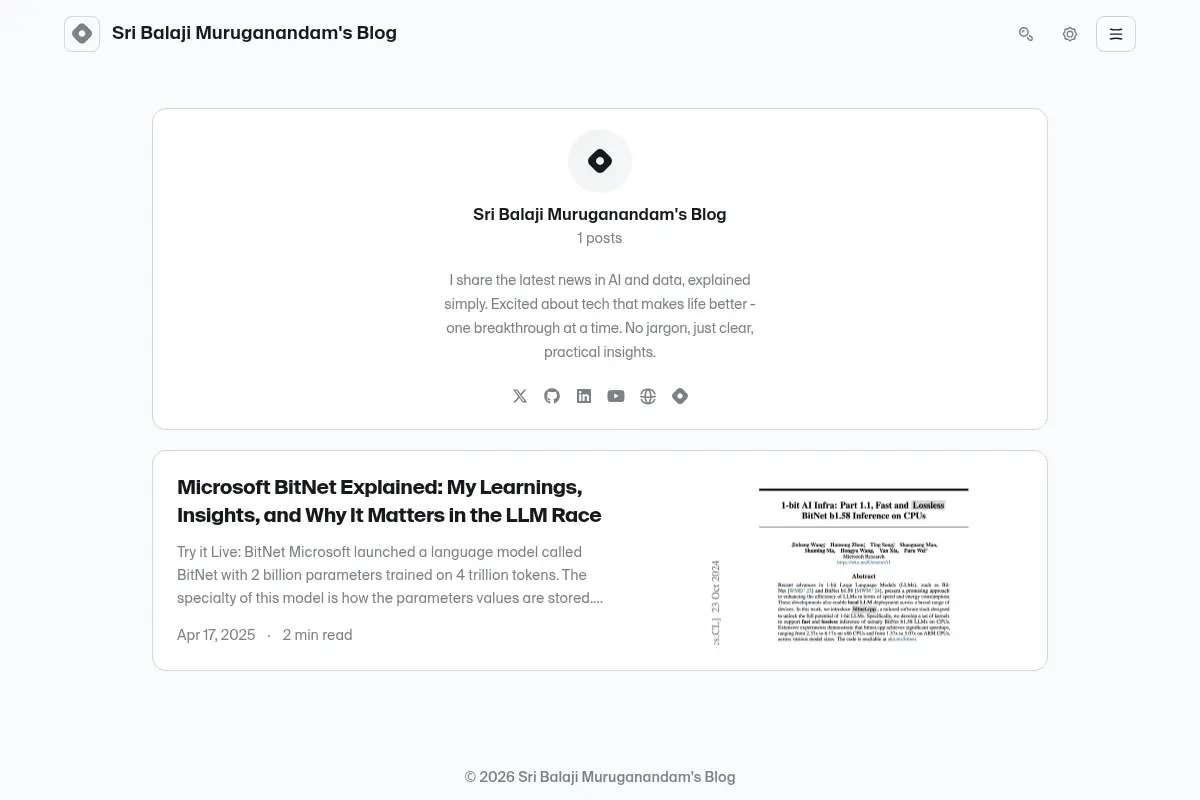 Sri Balaji Muruganandam's Blog
