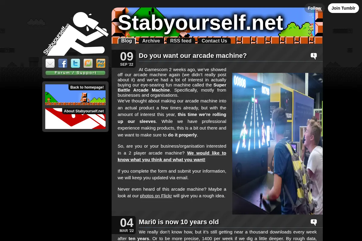 Stabyourself.net news archive