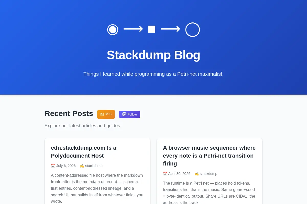 Stackdump Blog