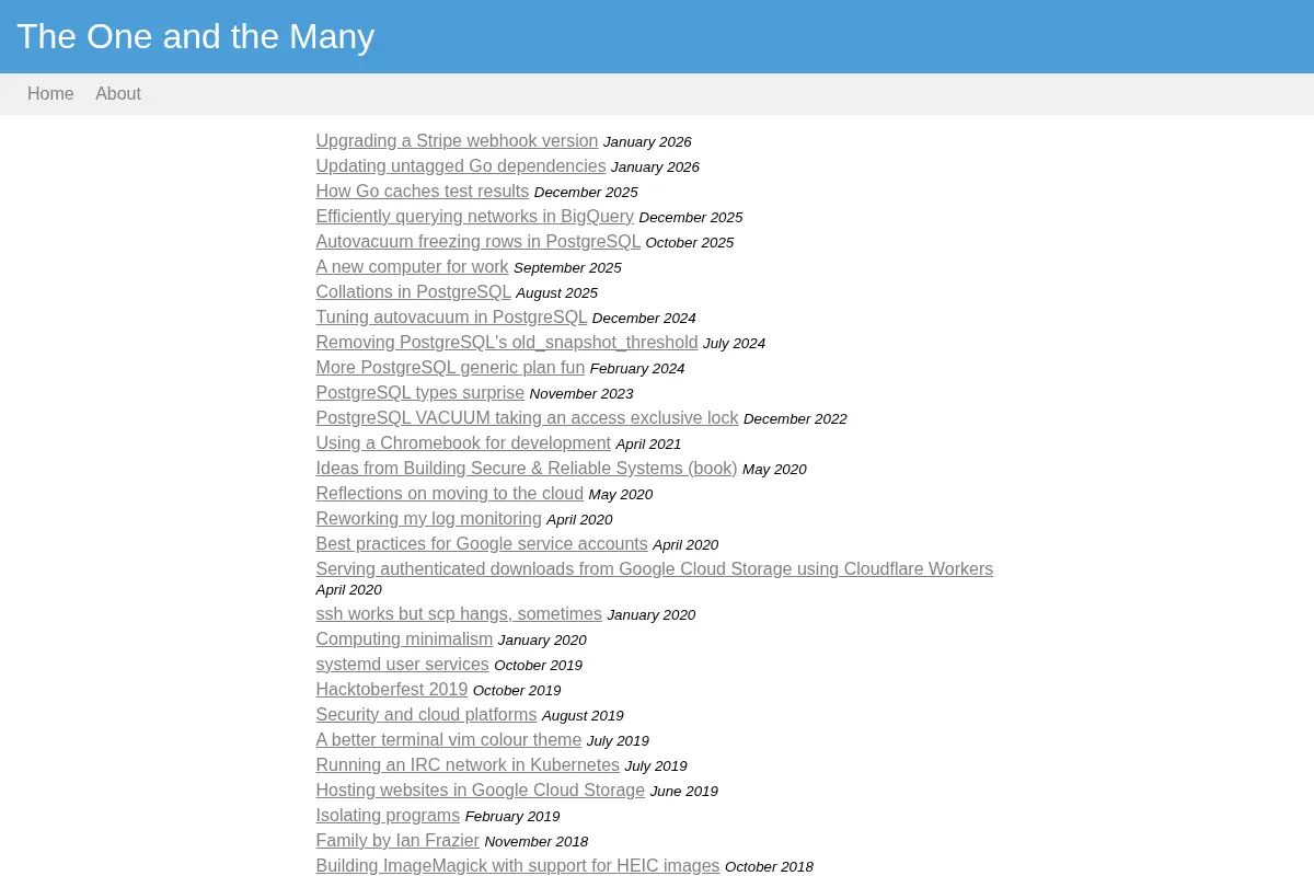 The One and the Many