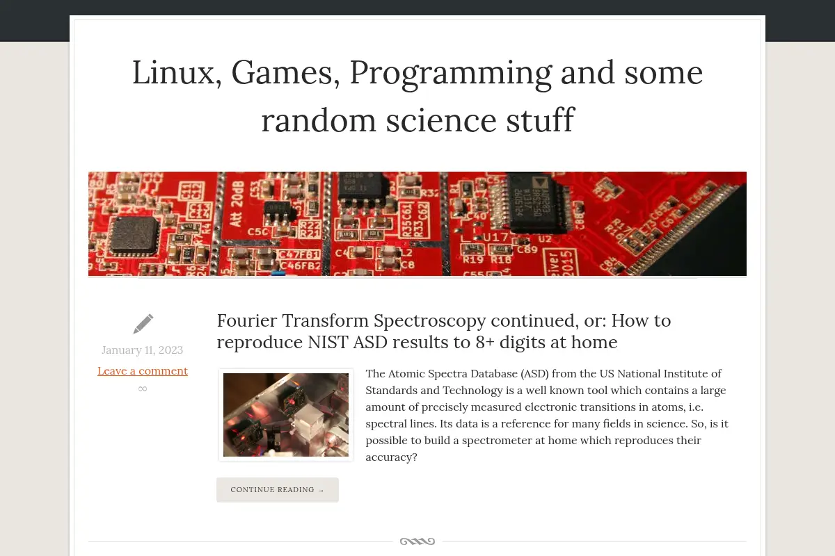 Linux, Games, Programming and some random science stuff