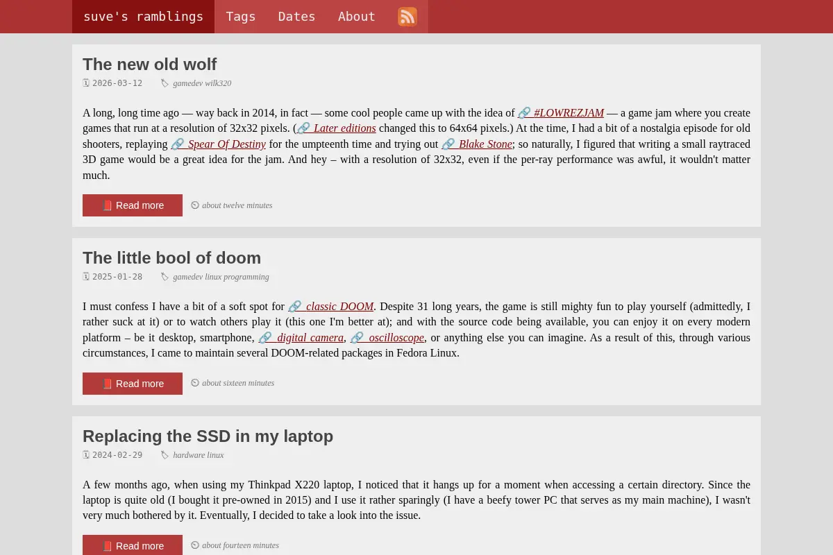 suve's ramblings