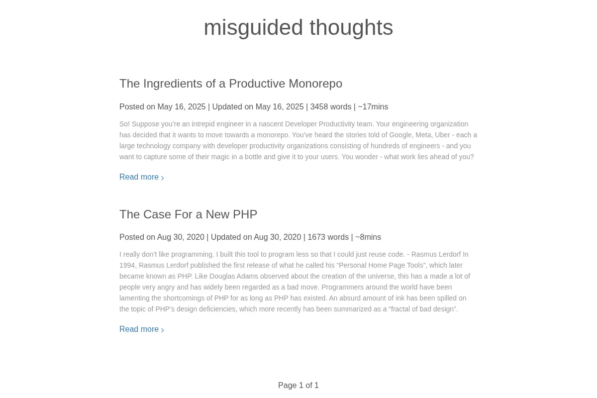 misguided thoughts
