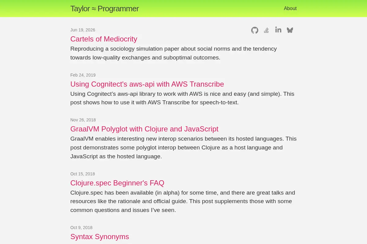Taylor ≈ Programmer