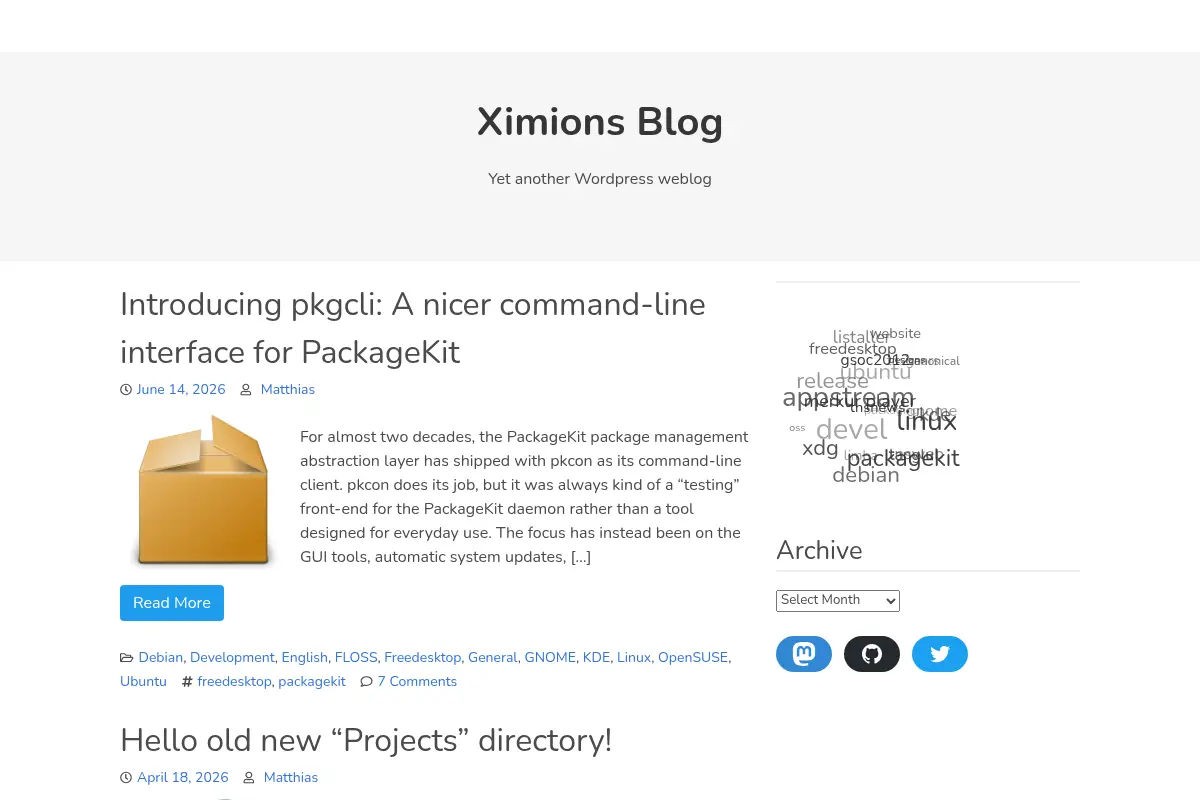 Ximions Blog