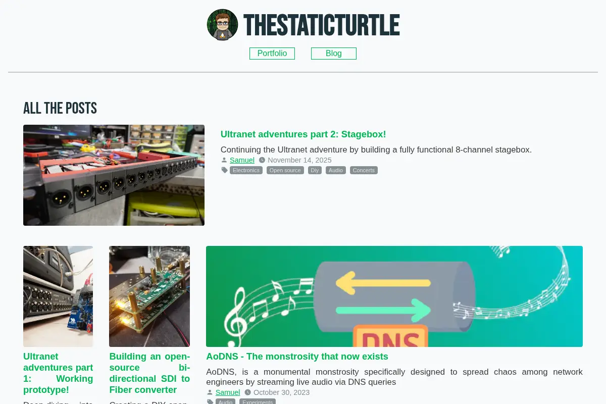TheStaticTurtle - Blog