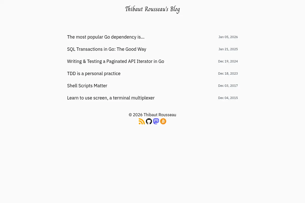 Thibaut Rousseau's Blog