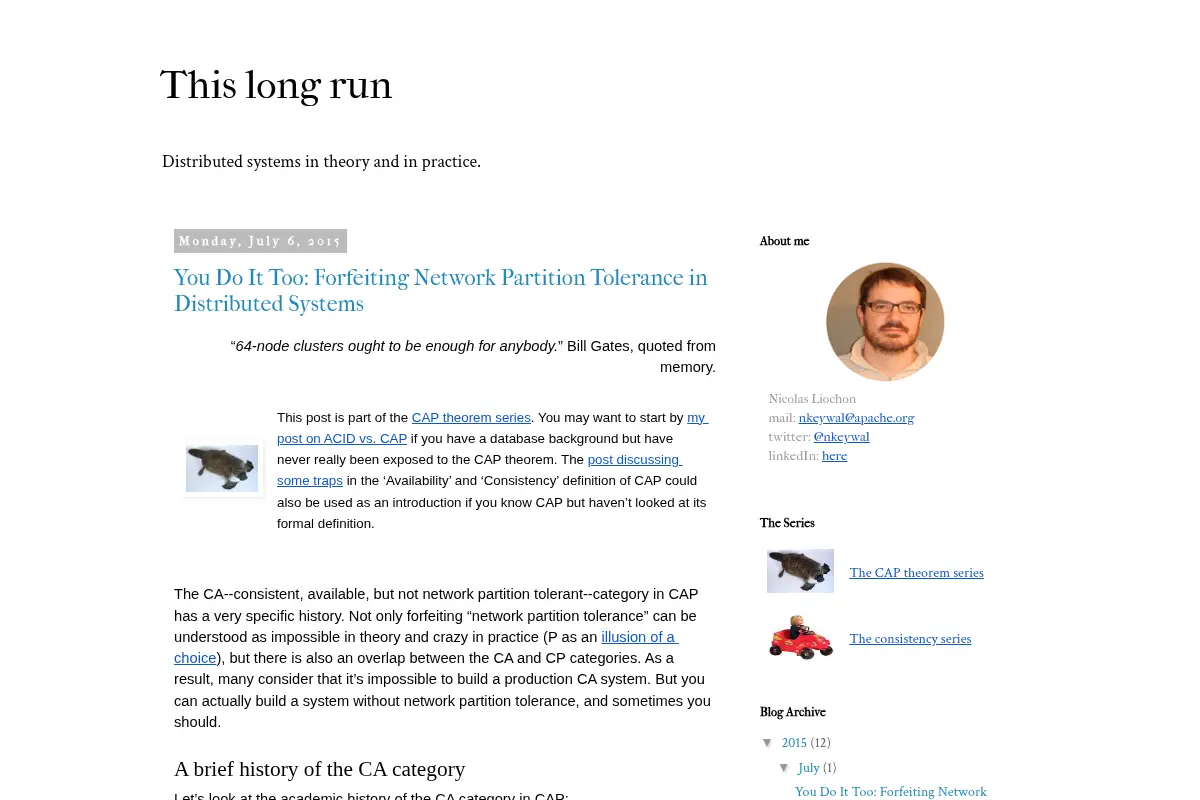 Distributed Systems, in theory and in practice