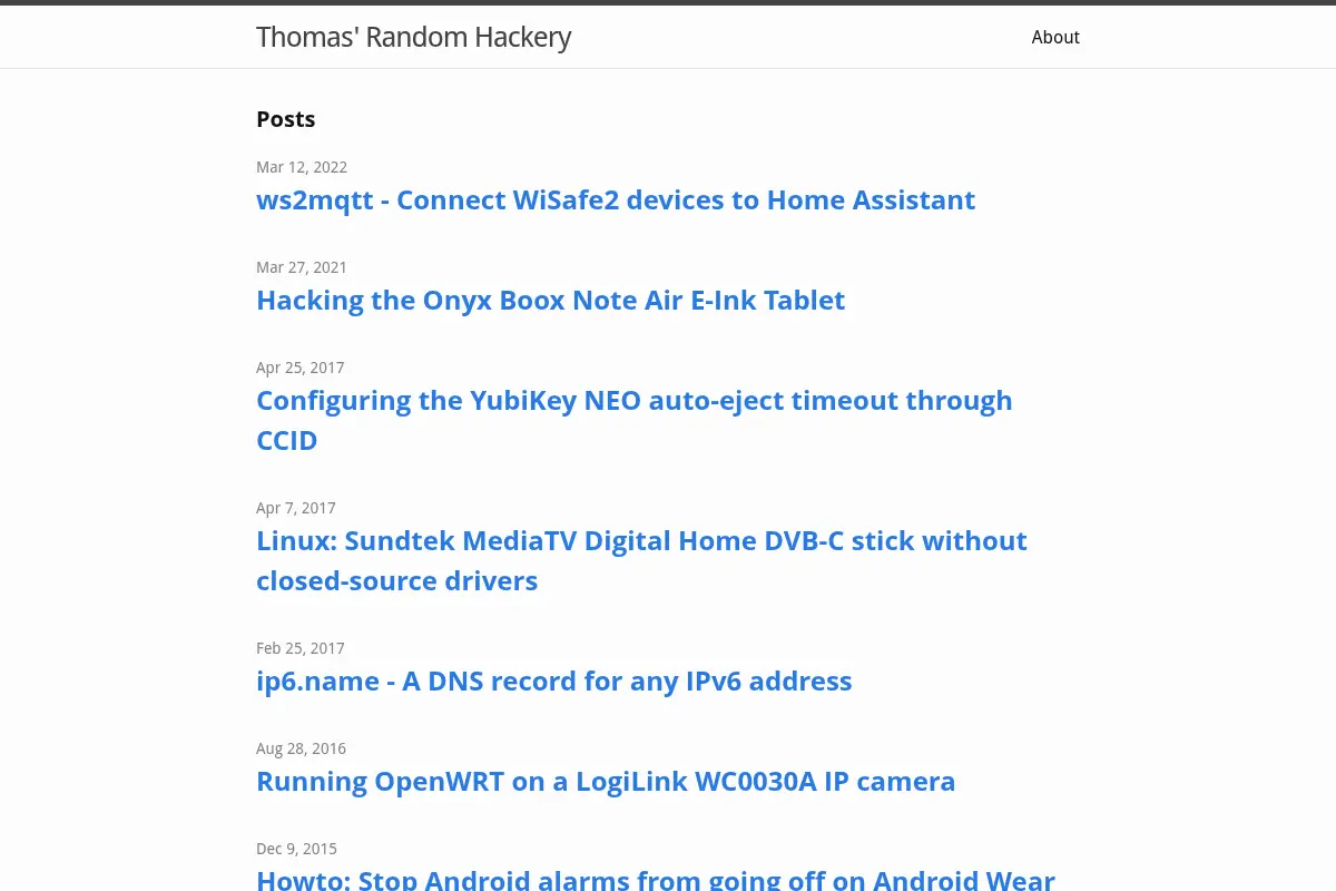 Thomas' Random Hackery