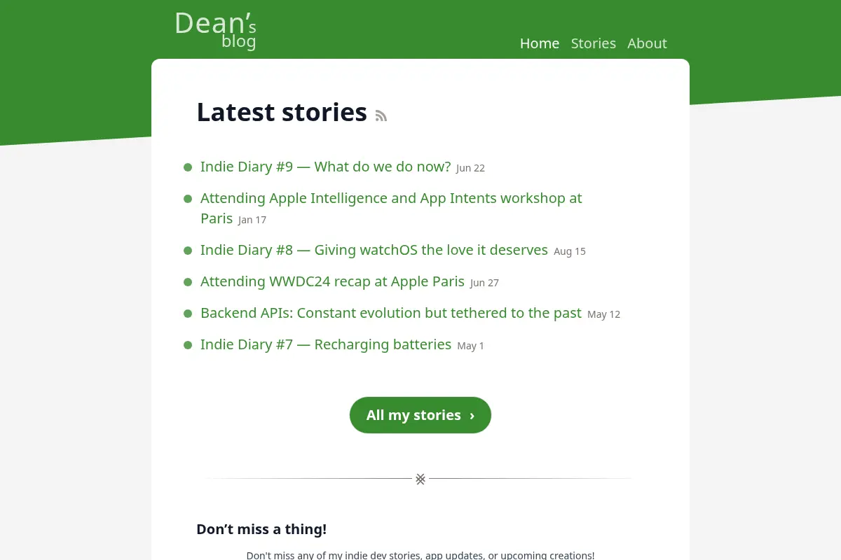 Stories — Dean’s blog
