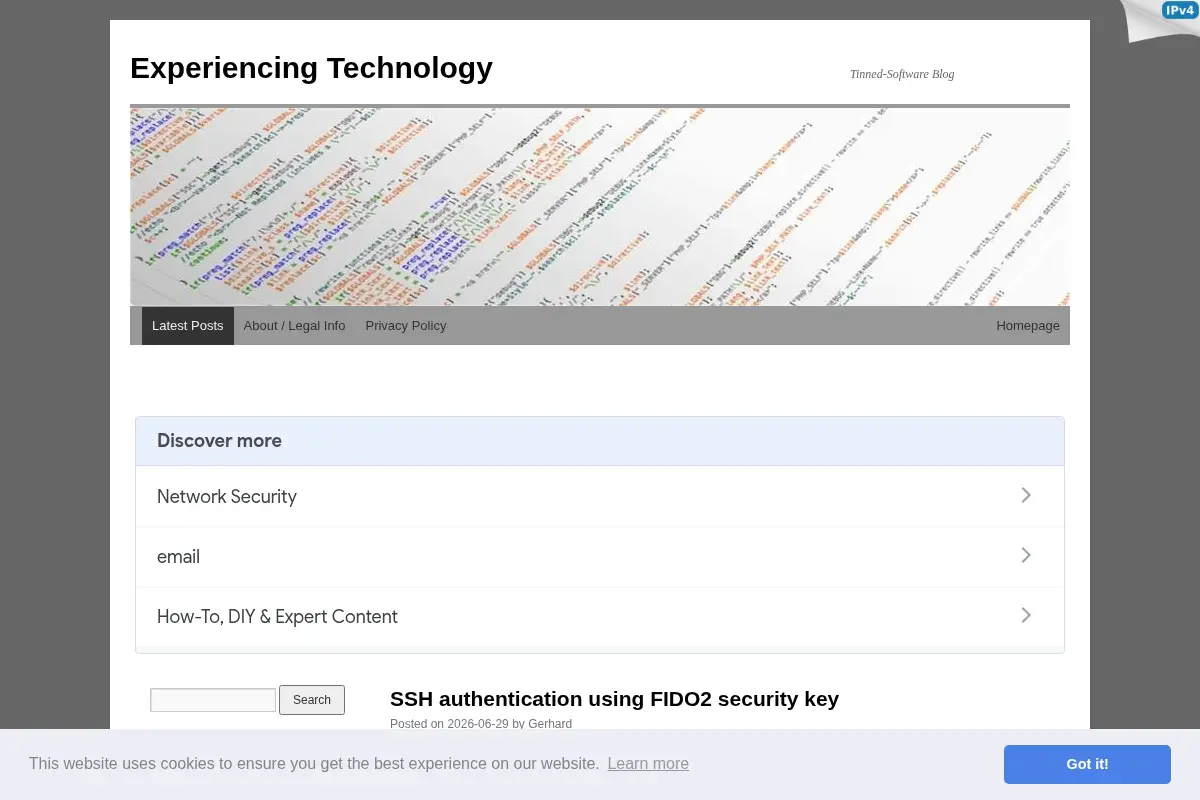 Experiencing Technology - Tinned-Software Blog