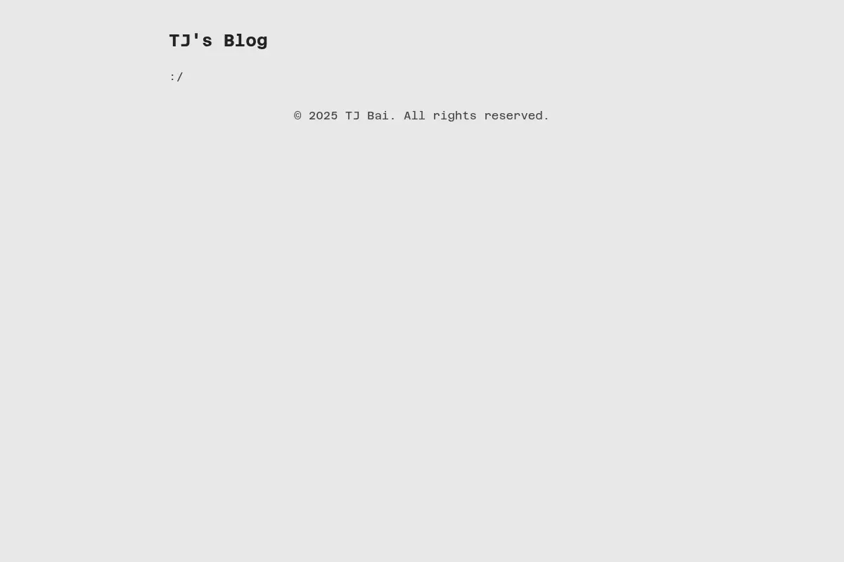 TJ's Blog