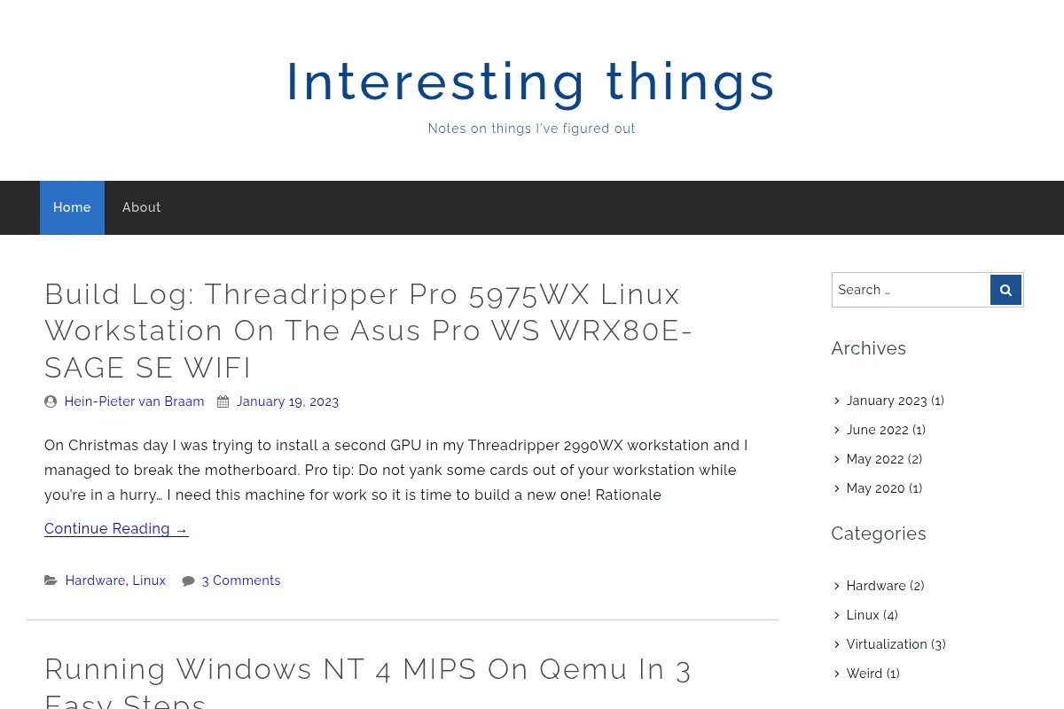 Interesting things – Notes on things I've figured out