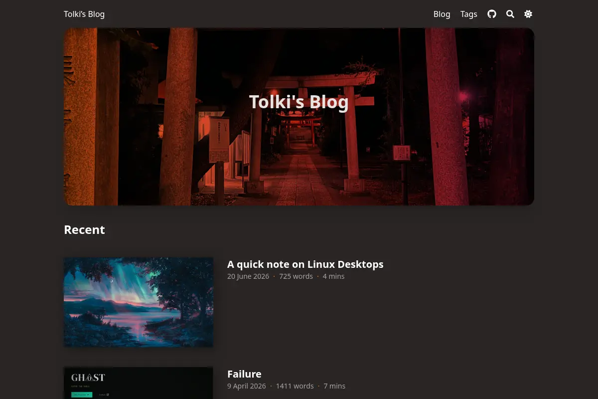 Tolki's Blog