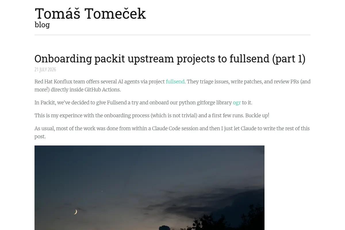Tomáš Tomeček's Blog