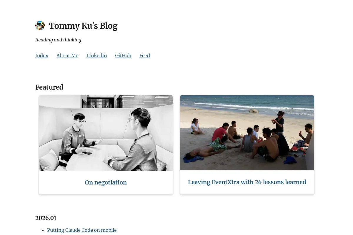 Tommy Ku's Blog
