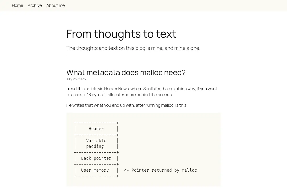 From thoughts to text