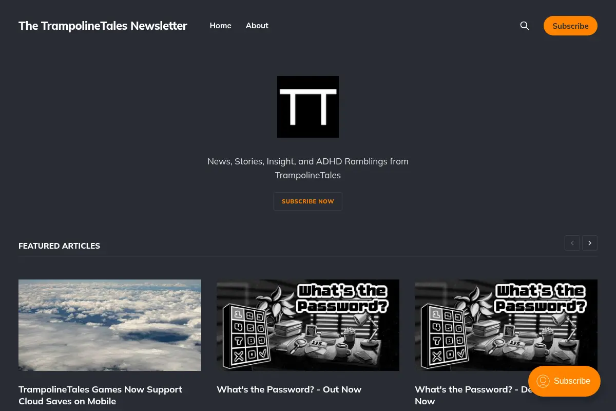 The TrampolineTales Newsletter