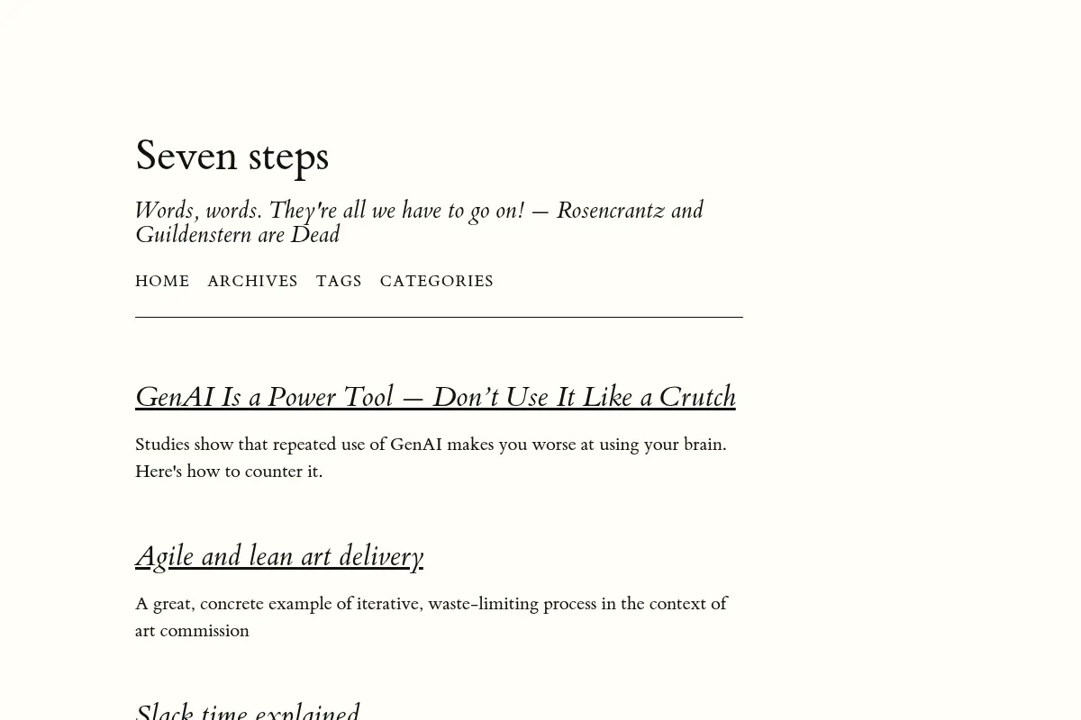Seven steps