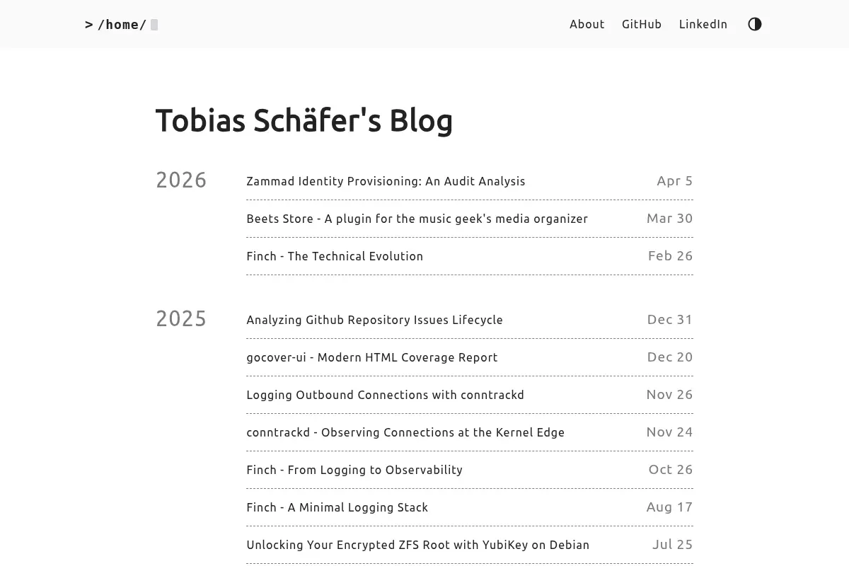 Tobias Schäfer's Blog