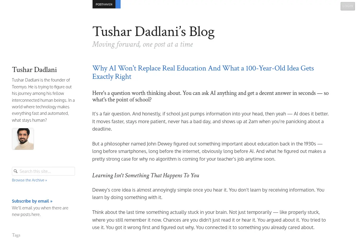 Tushar Dadlani's Blog
