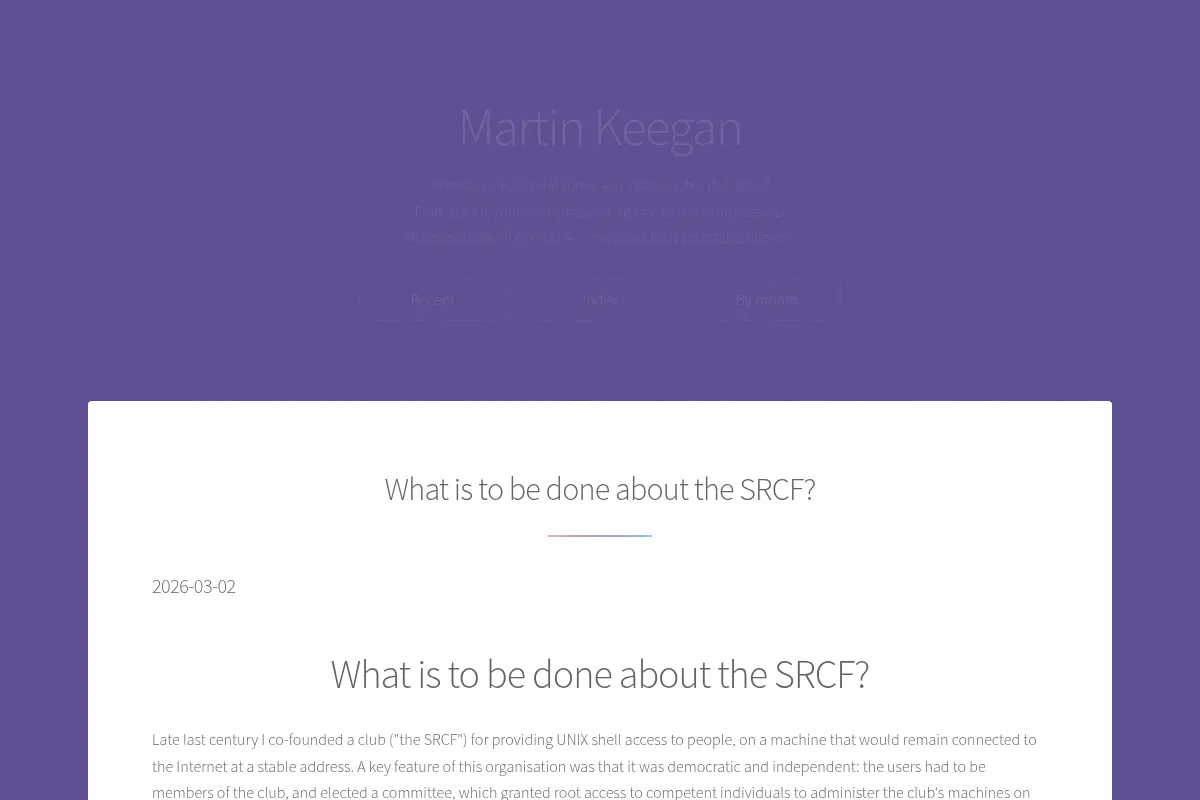 Martin Keegan: All posts