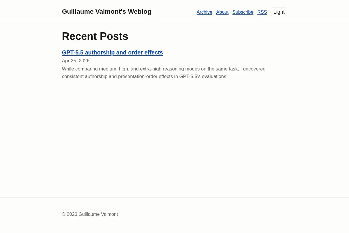 Guillaume Valmont's Weblog