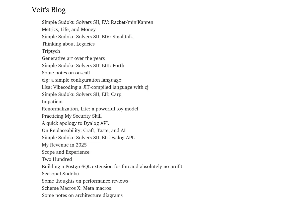 Veit's Blog