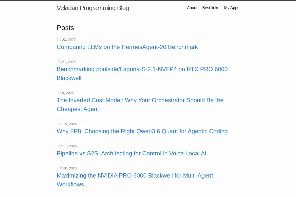 Veladan Programming Blog