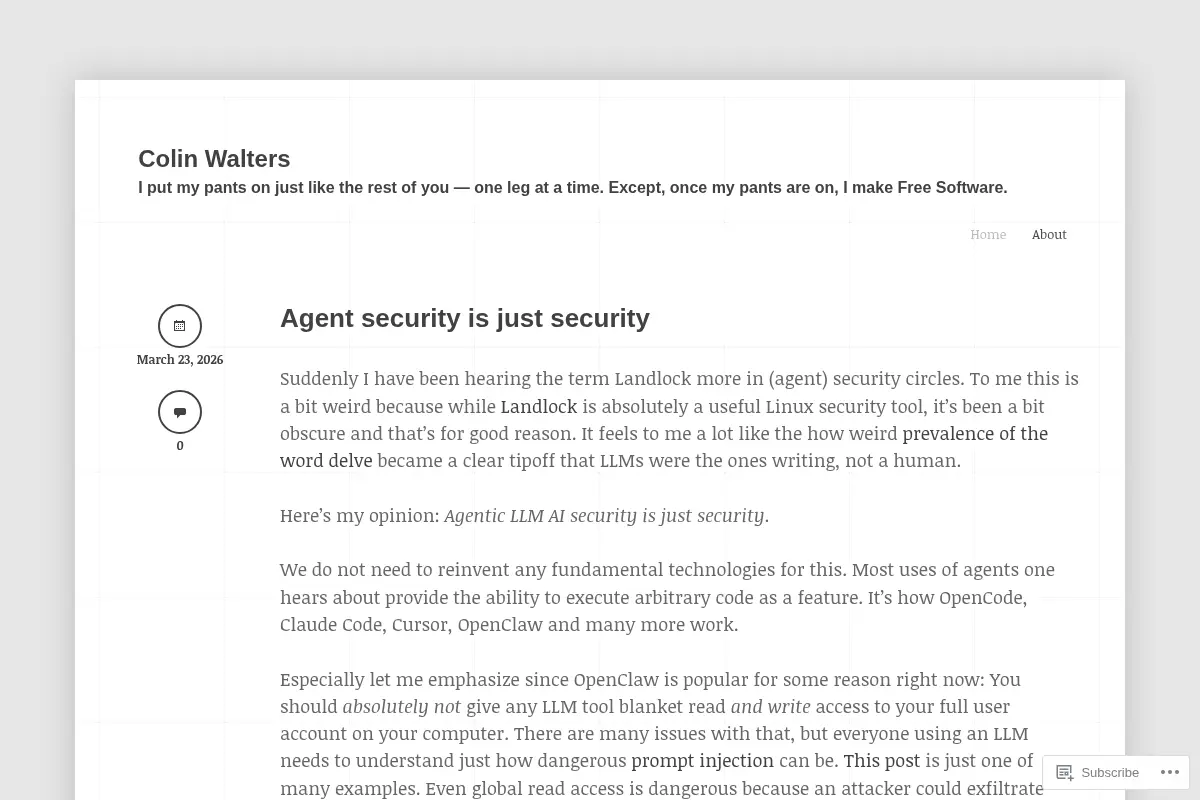 Colin Walters' Blog
