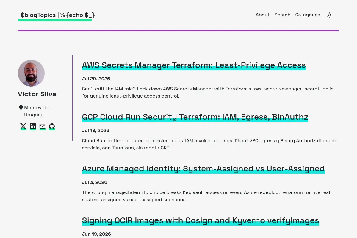 Victor Silva's Technical Blog