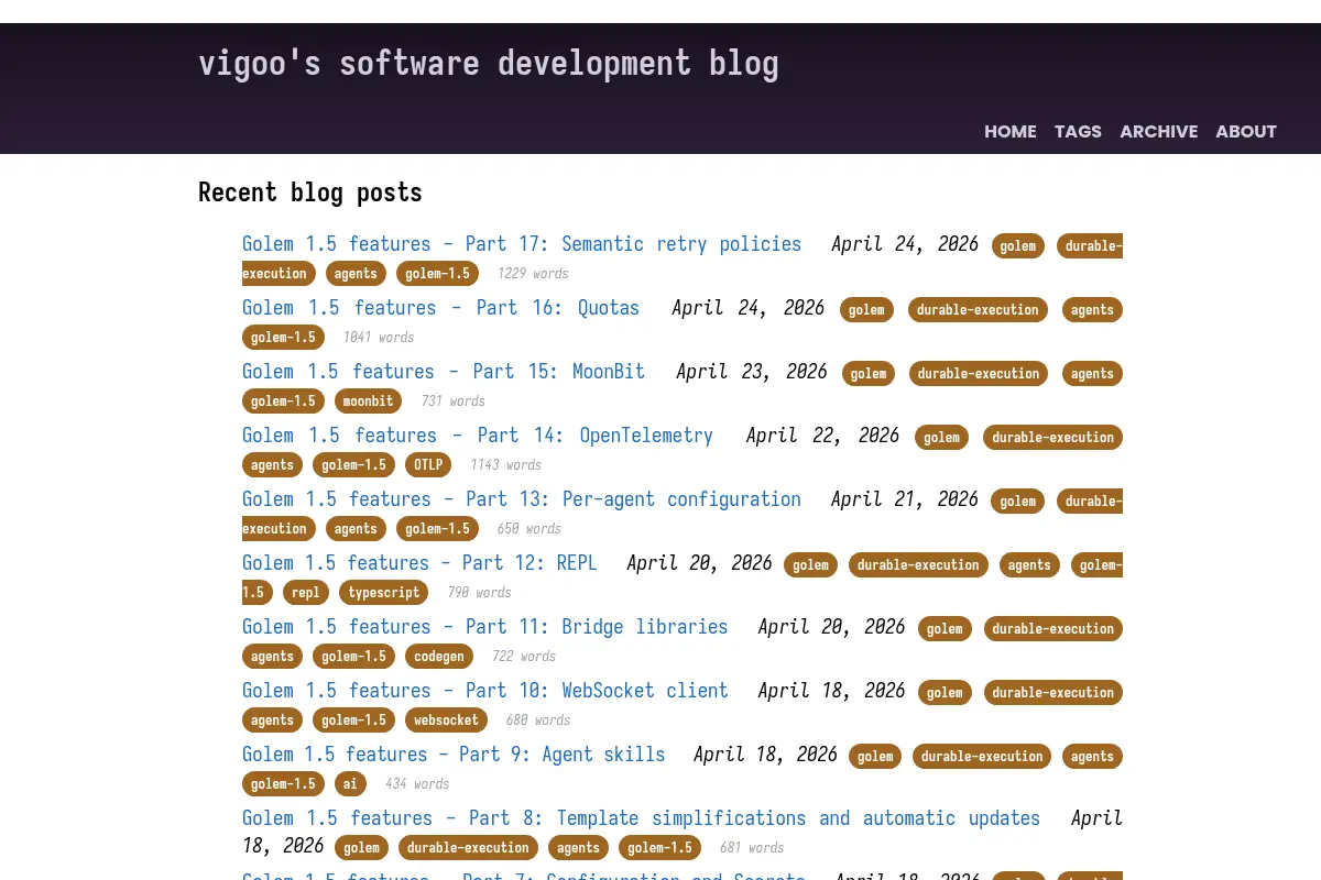 vigoo's software development blog