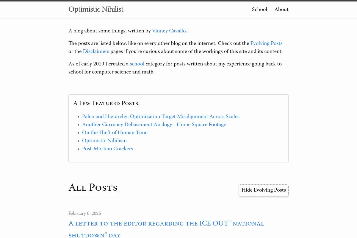 Optimistic Nihilist