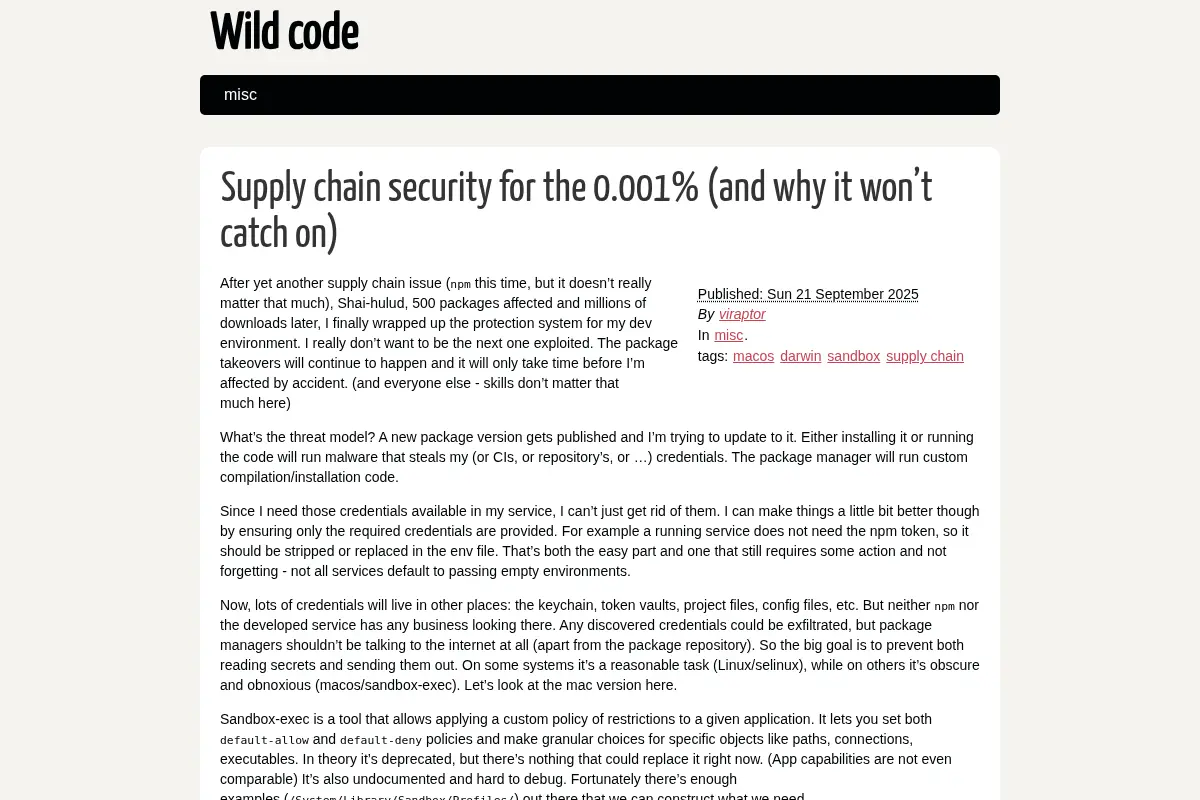 Wild code