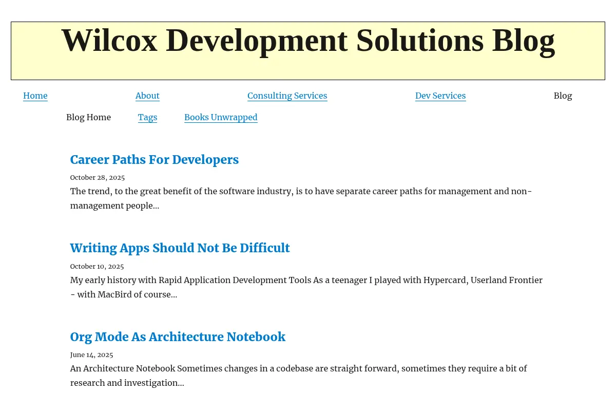 Wilcox Development Solutions Blog