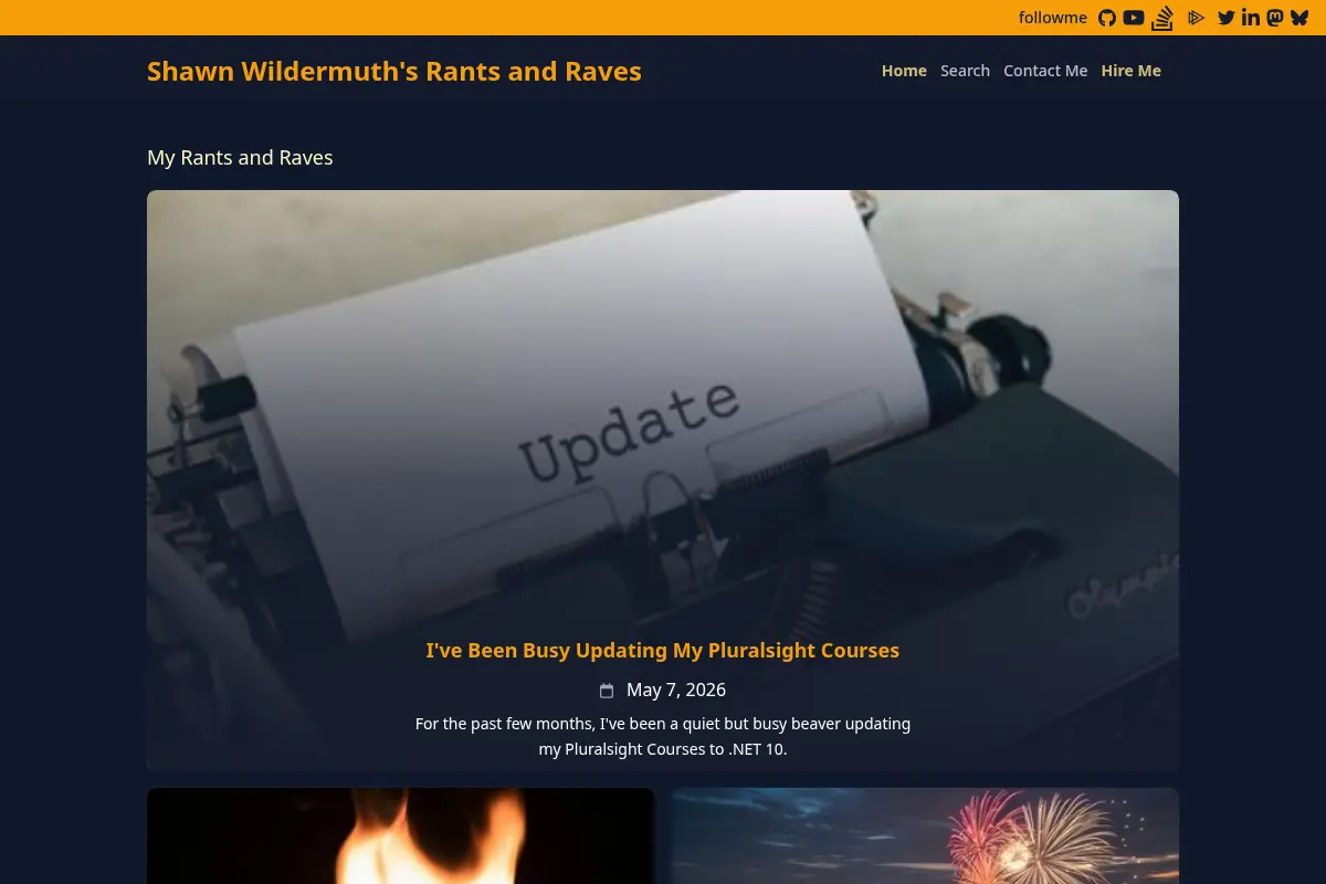 Shawn Wildermuth's Blog
