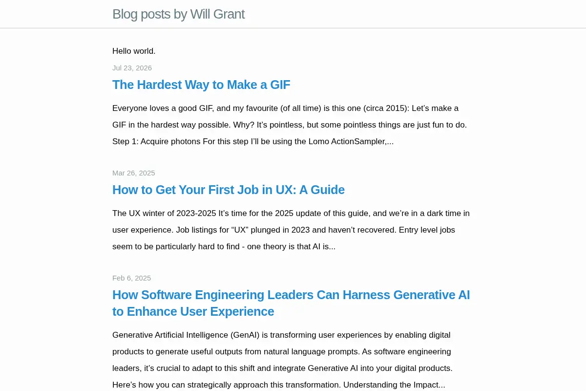 Will Grant’s UX Blog