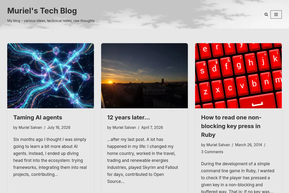 Muriel's Tech Blog