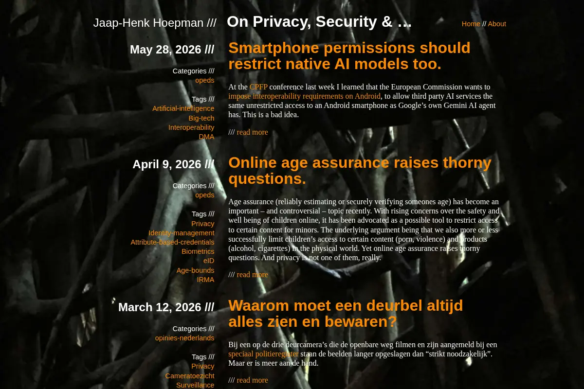 On Privacy, Security & …